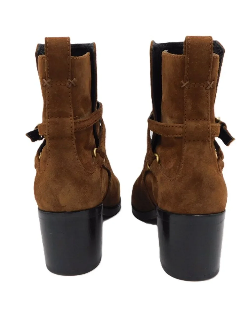 rag & bone Brown Suede Hazel Buckle Ankle Booties | 90s Y2K | VGUC | 36.5 / 6.5 - Picture 5 of 12